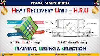 AHU Heat Recovery  Plate Heat Exchanger Type Detail Training Design and Selection [upl. by Luelle]