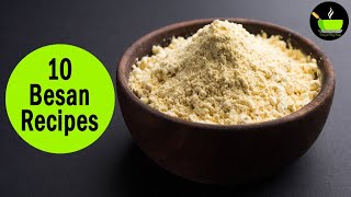 10 Easy Besan Recipes  Gram Flour Recipes  10 dishes you can make with Besan at home  Breakfast [upl. by Balthasar247]