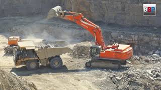 HITACHI ZAXIS 870 LCH amp CATERPILLAR 775G Quarry  Steinbruch 2018 2 [upl. by Attayek]