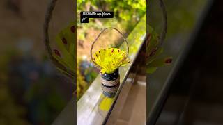 DIY Bottle cap into hanging flower pot diy youtubeshorts flowerpot homedecor handmade hobby [upl. by Reace]