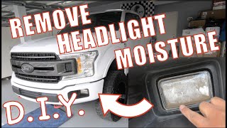 EASILY Fix a headlight with water DIY  How To Remove Moisture from your Headlights [upl. by Eillat]