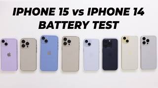 iPhone 15 vs iPhone 14 Battery Life Comparison [upl. by Raleigh161]