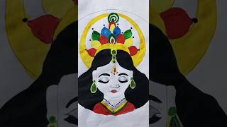 Pansil se bnaye easy drawing with sketch Navratri special drawing shorts beautifull maa durga [upl. by Tenrag]