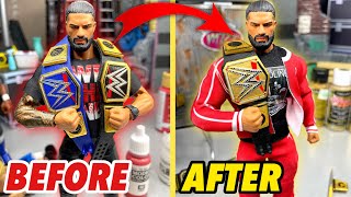 HOW TO MAKE NEW WWE UNDISPUTED UNIVERSAL CHAMPIONSHIP FIGURE BELT 2023 ROMAN REIGNS NEW TITLE [upl. by Keelin299]