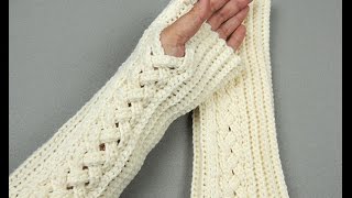 Crochet Guantes sin dedos o Mitones  3 [upl. by Lukas582]