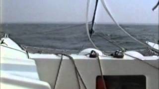 lying ahull on a 24ft catamaranwmv [upl. by Udell]