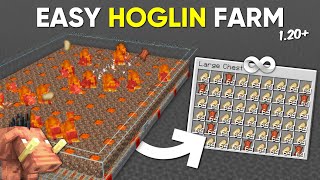 Minecraft Easy Hoglin Farm Tutorial 120  10000 Food Per Hour [upl. by Lilyan]