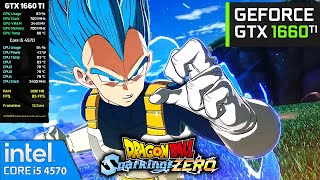 GTX 1660 Ti  DRAGON BALL Sparking ZERO  1080P High Settings  i5 4570 16GB Ram [upl. by Anawak]