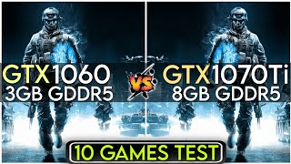 GTX 1060 3GB vs GTX 1070 Ti  10 Games Test In Mid 2023  1080p [upl. by Adolfo]