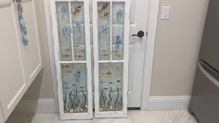 Epoxy Resin Window Creating Stunning Coastal Art With Vintage Window Glass And Epoxy Resin [upl. by Louis]