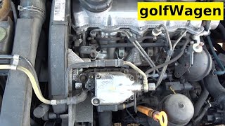 VW Golf 4 coolant temperature sensor replacement [upl. by Anoyi]