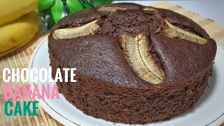 Chocolate Banana Cake Easy Recipe  Cooking ASMR [upl. by Tsui]