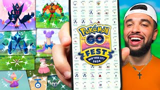 Getting EVERY Shiny at Pokémon GO Fest [upl. by Etnovert]