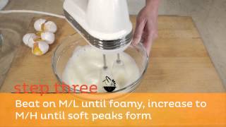 How to Beat Egg Whites  Step 1 [upl. by Draneb]