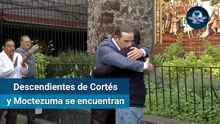 Descendientes de Hernán Cortés y Moctezuma se encuentran [upl. by Aihtnamas]