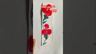 Best acrylic painting techniques ❤️❤️ art flowers flowerart flowerpainting bookmark bohoart [upl. by Tare]