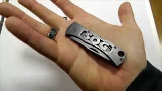 SOG Micron II tanto review  Compact keychain knife [upl. by Ellimac]