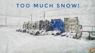 TOO MUCH SNOW  My Trucking Life  Vlog 2436 [upl. by Suivart]