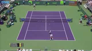 2015 Miami Open Fantastic sportsmanship by Stan Wawrinka v Adrian Mannarino [upl. by Anirak]