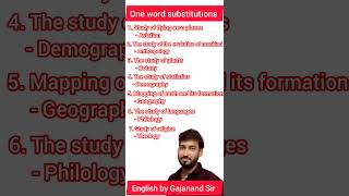 OneWord Substitutions  English Vocabulary  One Words substitution [upl. by Enyawud]