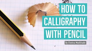 How to calligraphy with pencil  Beginner Calligraphy Tutorial [upl. by Llennoc206]