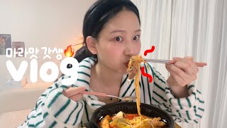 vlog 다이어트 첫 날 마라탕 먹었네 ❤️‍🔥 마라탕야끼소바죤맛냉우동투썸 스초생설렁탕베이글 [upl. by Cece]