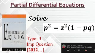 Solve p2z2 1pq  Partial Differential Equations  Type 3 Imp Question EducationHelp [upl. by Irv112]