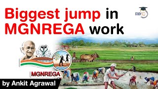 MGNREGA Scheme Explained  New Job Card demand of MGNREGA witnesses biggest jump UPSC IAS [upl. by Aicenek584]