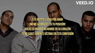 Don Omar amp Aventura  ELLA Y YO LETRA  Salí con tu mujer [upl. by Eanat540]