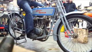 1914 Harley Davidson 10F start up after a long time of sitting [upl. by Nysa585]