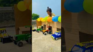 tractor balloon bridge crossing minitractor malik ko gussa aya automobile ytshorts [upl. by Erdried450]