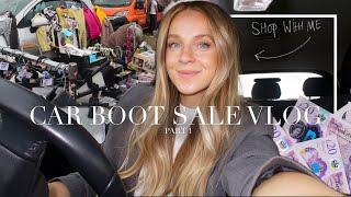 COME TO A CAR BOOT SALE WITH ME  PART 1 VLOG  Shop with me at Seaham Car Boot Sale [upl. by Reldnahc]