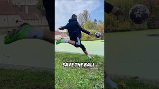 Bad kick 😭⚽ i lost my original UCL ball in the still water Save the ball [upl. by Ademordna282]