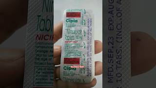 nicip tablet uses in hindi 😱  nimesulidetablet review ytshorts shortsfeed painkiller [upl. by Naahsar]