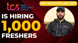 TCS Hiring 1000 Freshers 2023  2024 [upl. by Ardekahs]