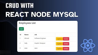 CRUD Operations using React Node JS MySQL [upl. by Zzaj]