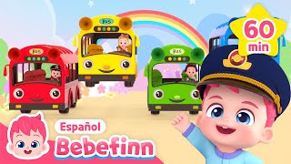 Vamos a Tomar Autobuses de Colores🚌🌈 y Más Canciones Infantiles  Bebefinn en español [upl. by Lawson]