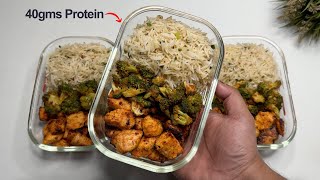 Easy high protein meal prep in 30mins  Chicken Broccoli Rice but better [upl. by Qerat]