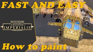 How to Paint a Legion Imperialis Thunderhawk Gunship FAST and EASY [upl. by Nodnarbal]