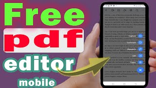 Free pdf text editor for android 100 FREE APP [upl. by Moazami]