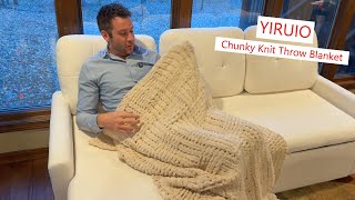 YIRUIO Chunky Knit Throw Blanket soft and cozy blanket knitblanket soft [upl. by Evvie]