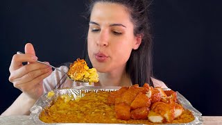 BAKED MAC AND CHEESE amp SPICY CHICKEN  MUKBANG  ASMR  EATING SOUNDS [upl. by Eresed]