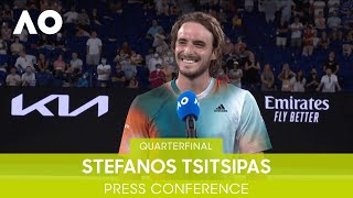 Stefanos Tsitsipas OnCourt Interview QF  Australian Open 2022 [upl. by Taub632]