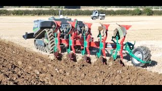 Kverneland Lo85 Onland ploughing with Agxeed Agbot at Tillage Live 2024 Tadcaster Pflügen ploegen [upl. by Call]