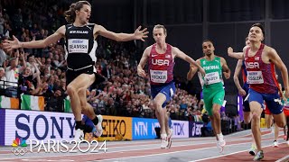 Beamish squeaks past two Americans in brutal finish to speedy 1500m at Indoor Worlds  NBC Sports [upl. by Iona]