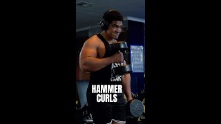 HAMMER CURLS  TO GET WIDER BICEPS  ARMWORKOUT [upl. by Yeltnerb]