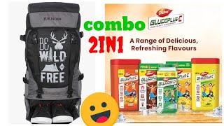 Fur Jaden 55 LTR Travel Backpack Bag for Dabur GlucoPlusCTasty Orange Flavour Powder 400g 👌🤤💪🥰🚴 [upl. by Ahsikel]