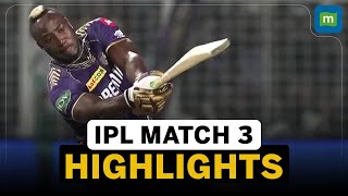 IPL 2024 Match 3 Highlights  KKR Bags Victory By Four Runs Against Sunrisers Hyderabad [upl. by Kinna]