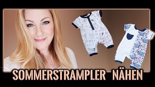 Baby Sommerkleidung nähen für Anfänger  Schnittmuster  Spieler  KurzStrampler  Overall Gr 5662 [upl. by Ziladnerb]