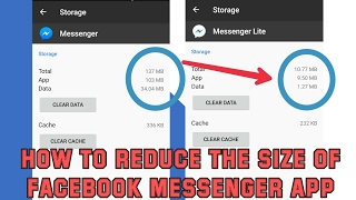 How to REDUCE the Size of Facebook MESSENGER App 2017 [upl. by Saval]